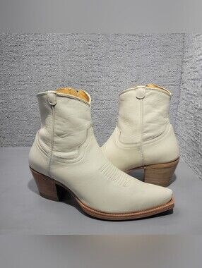 Tecovas the Daisy Women's Size US 9B Bone Cowhide Cowgirl Boots